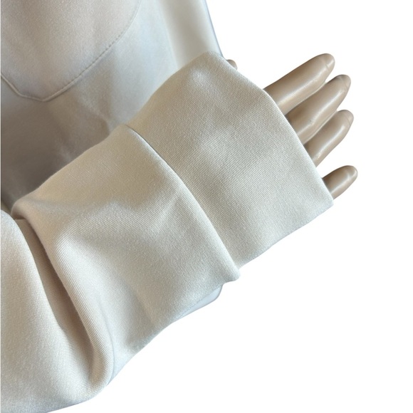 Mango MNG Beige Quarter Zip Oversized High Neck Sweater Casual Comfort Women SzS - Picture 7 of 12